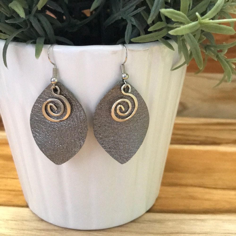 Handmade Genuine Leather Earrings